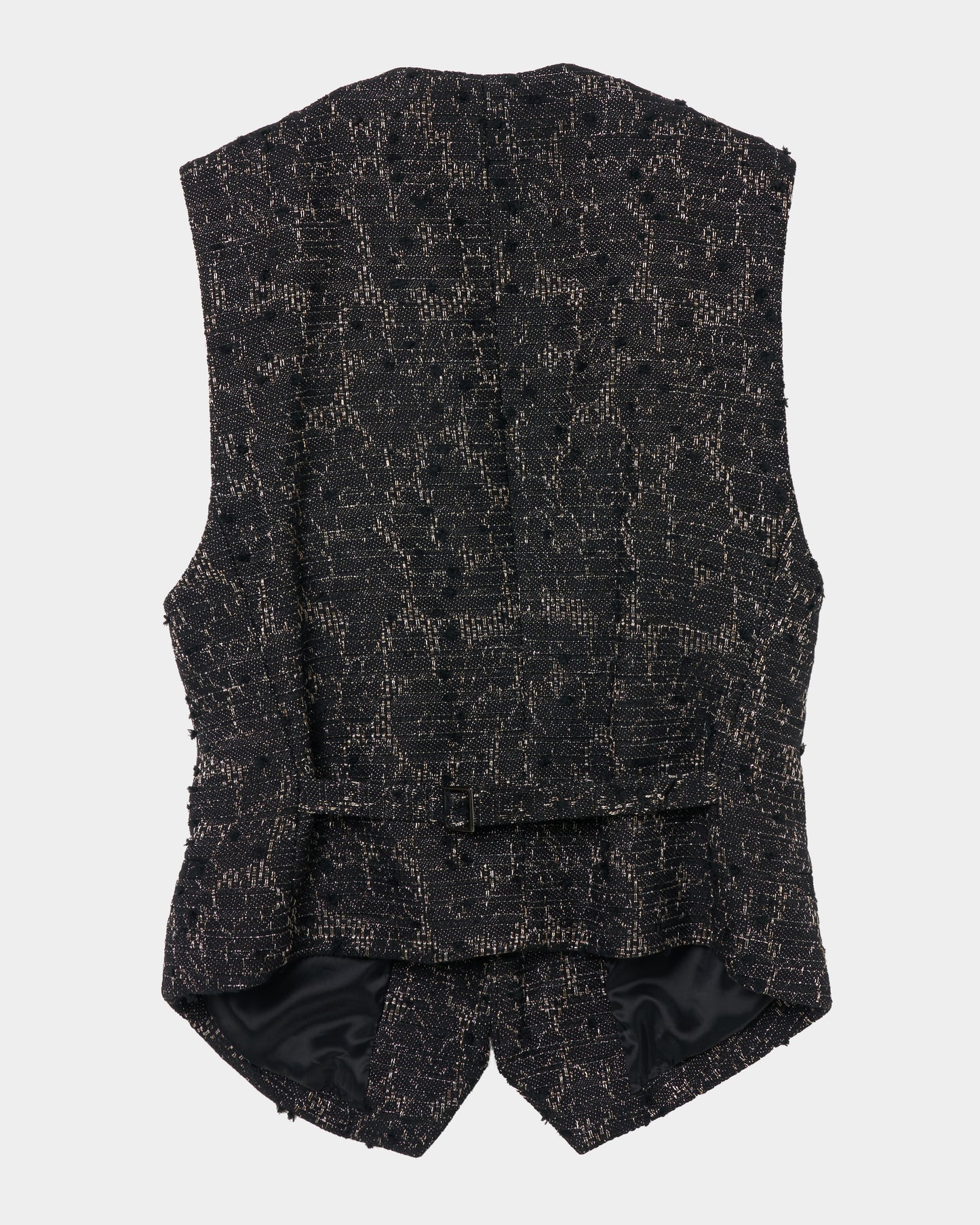 flower lame jacquard black vest【Delivery in September 2026】