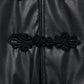 Black china button leather jacket【Delivery in September 2026】