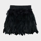 feather mini skirt Black【Delivery in September 2026】