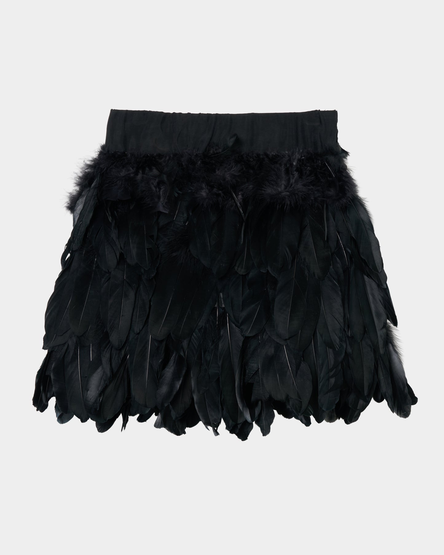 feather mini skirt Black【Delivery in September 2026】