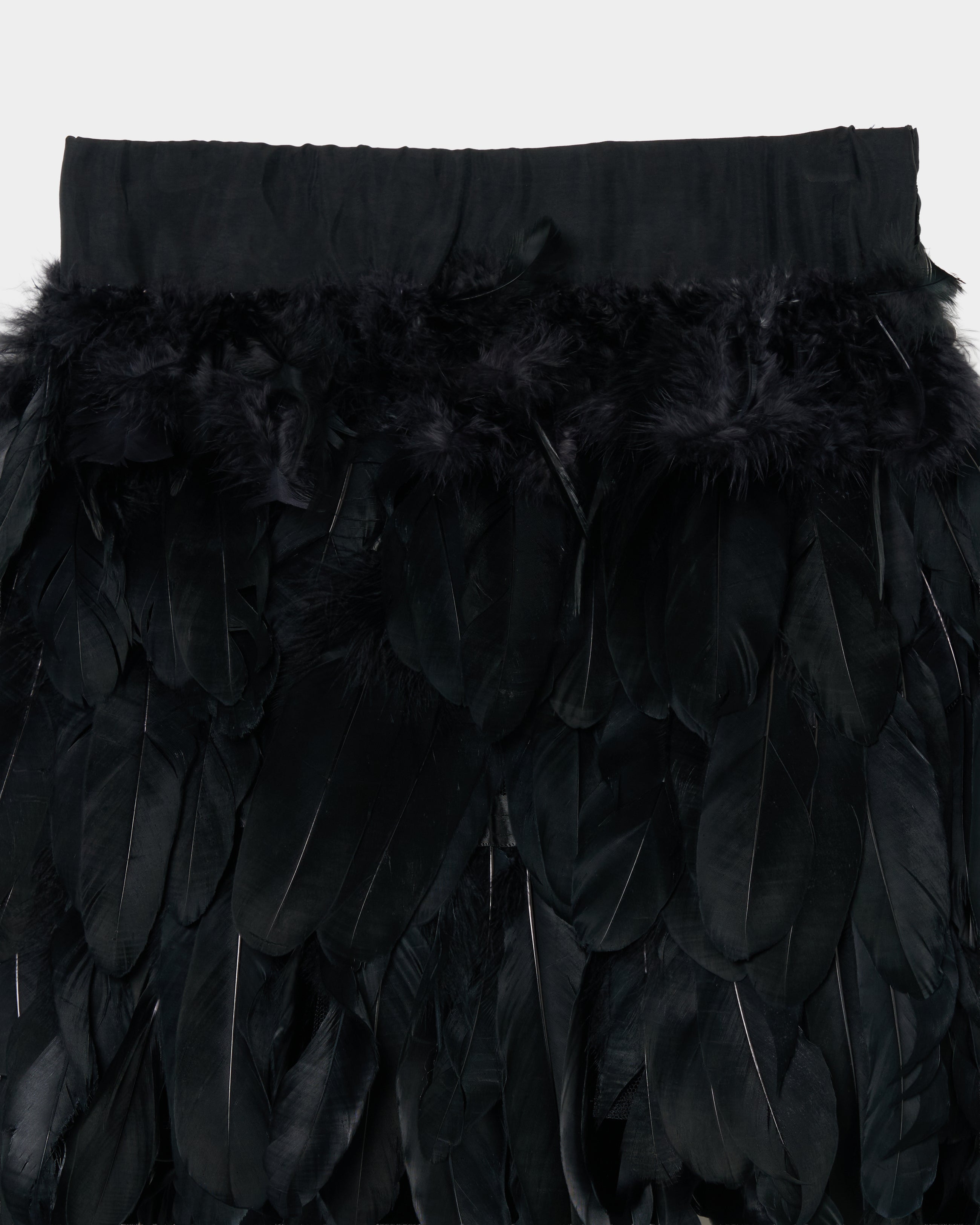 tanakadaisuke ミニスカート タナカダイスケ|スカート|feather mini skirt Black – tanakadaisuke