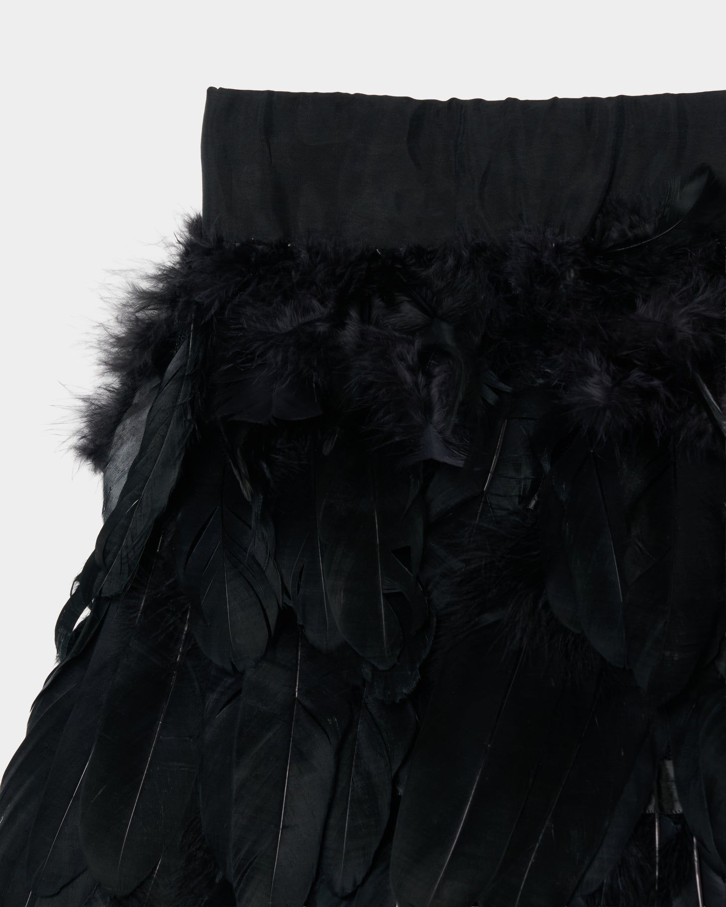 feather mini skirt Black【Delivery in September 2026】