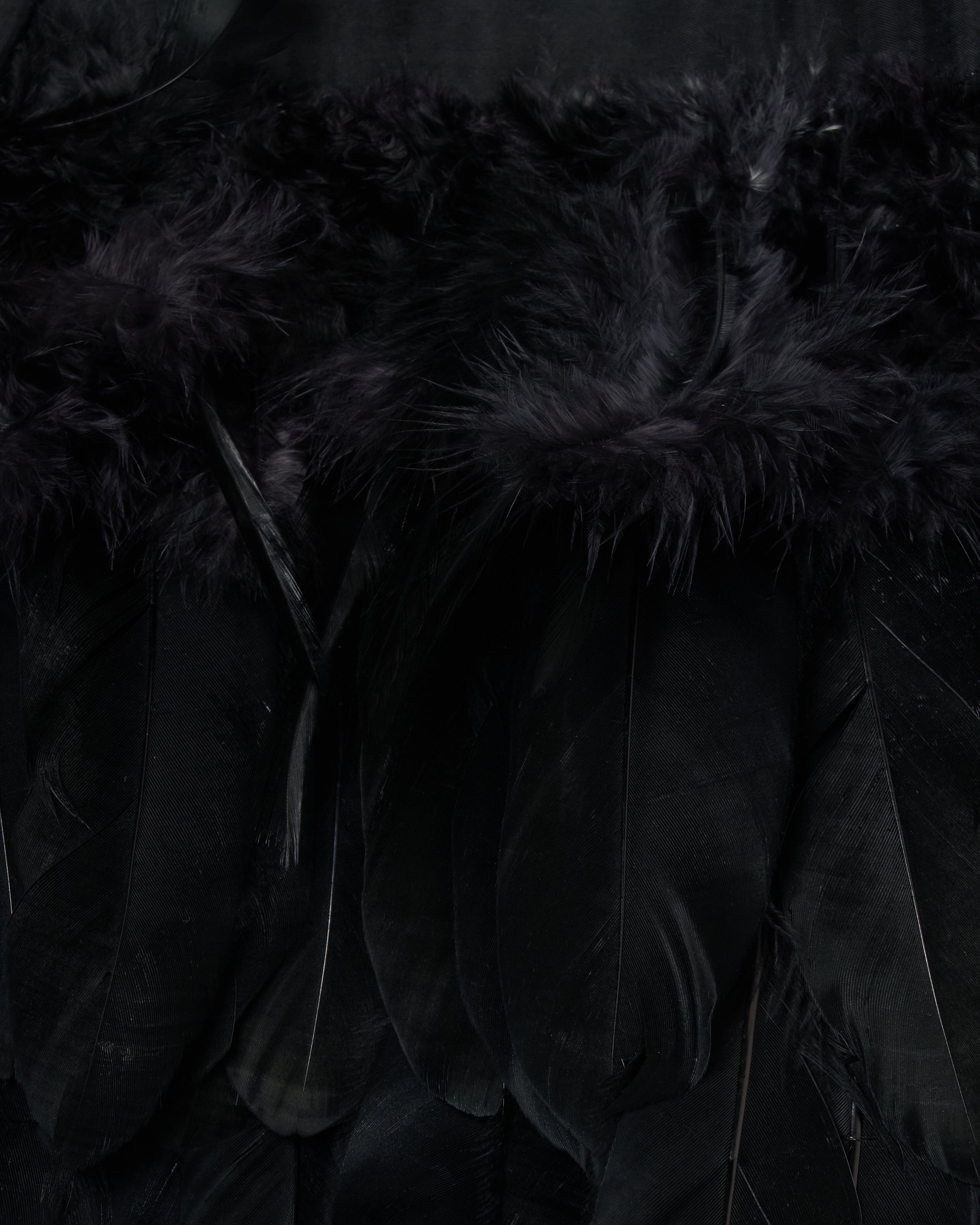 タナカダイスケ|スカート|feather mini skirt Black – tanakadaisuke