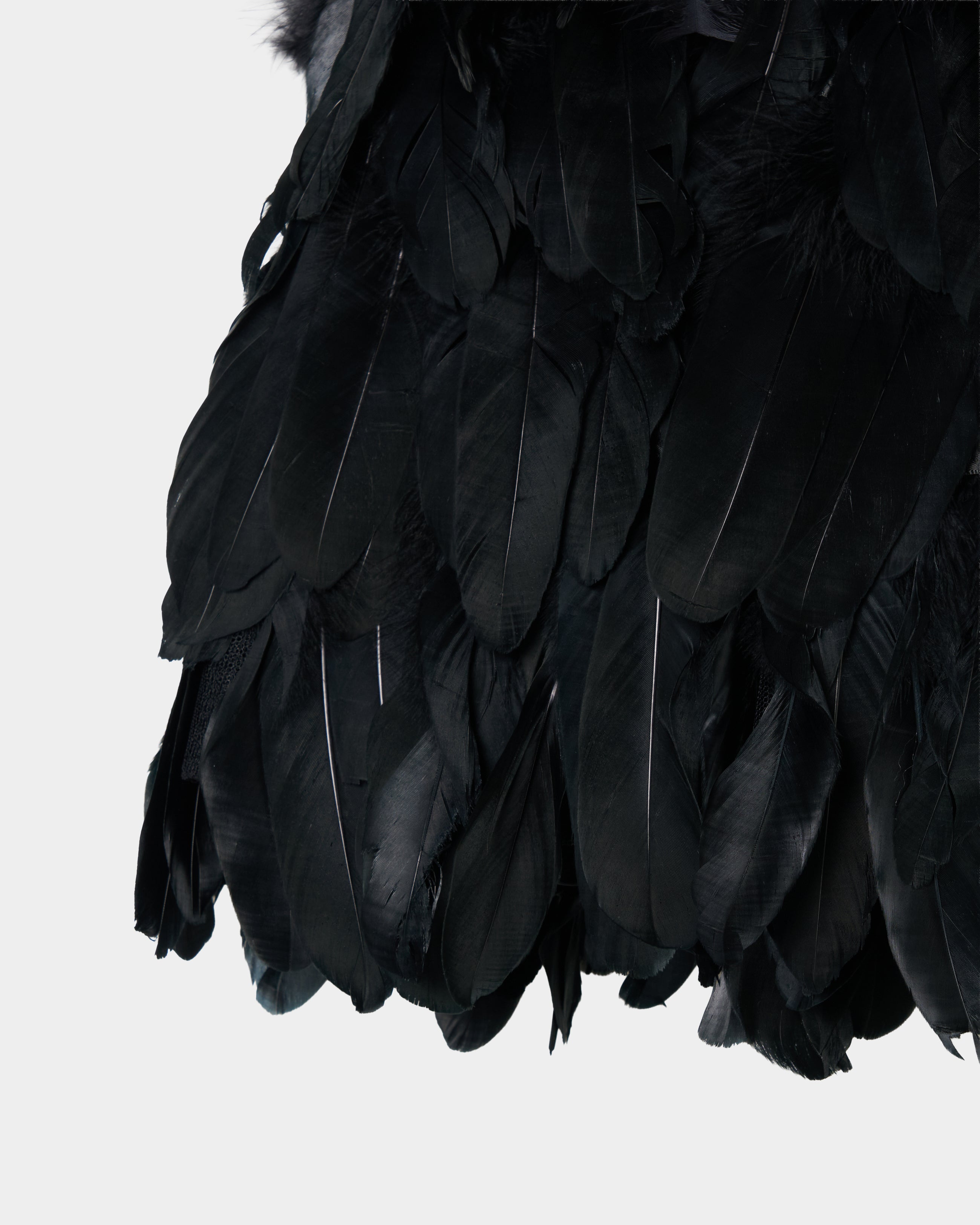 タナカダイスケ|スカート|feather mini skirt Black – tanakadaisuke