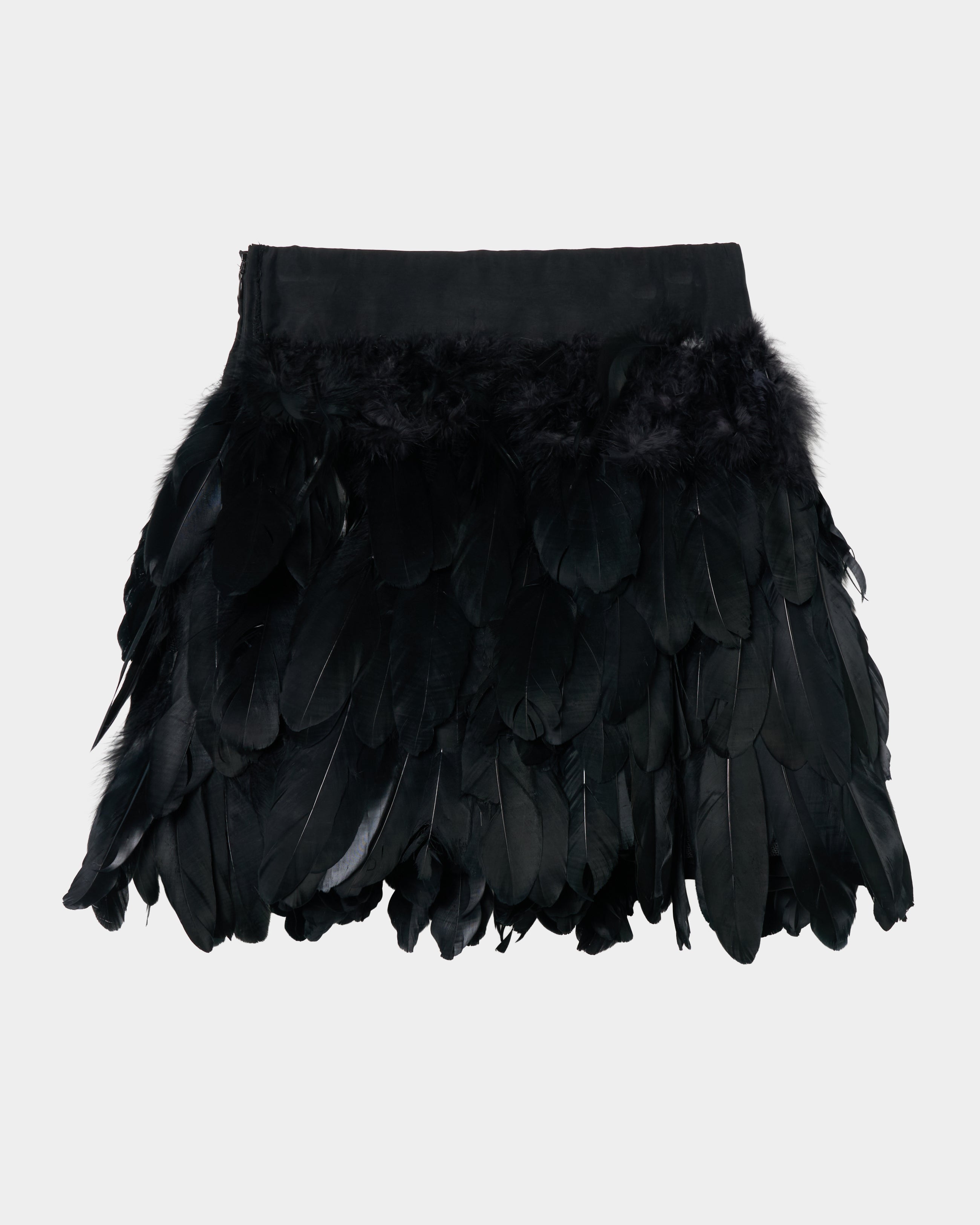 タナカダイスケ|スカート|feather mini skirt Black – tanakadaisuke