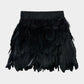 feather mini skirt Black【Delivery in September 2026】