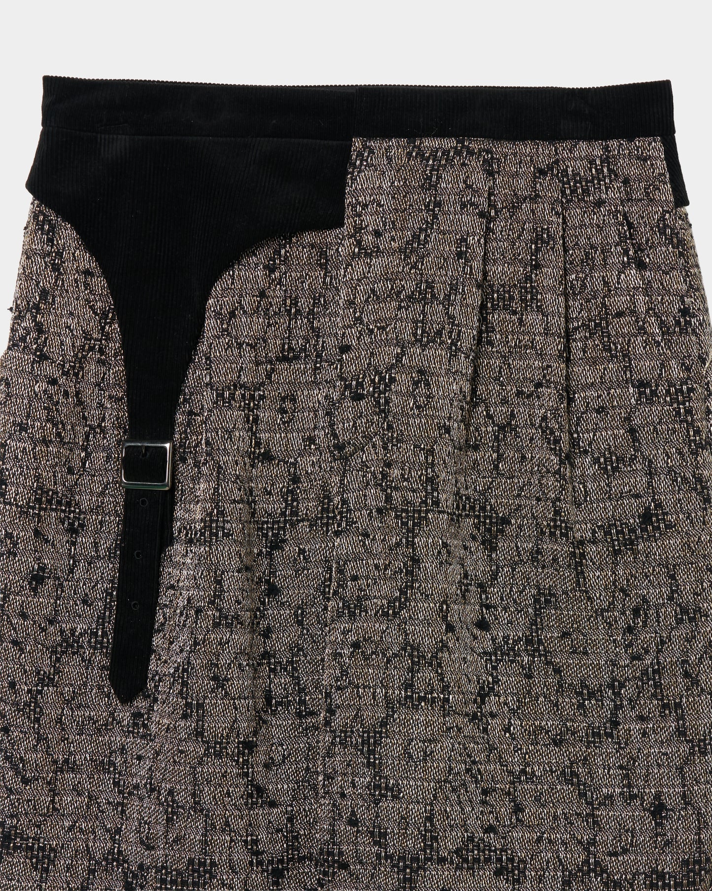 flower lame jacquard corduroy belt pants【Delivery in September 2026】