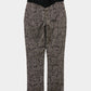 flower lame jacquard corduroy belt pants【Delivery in September 2026】