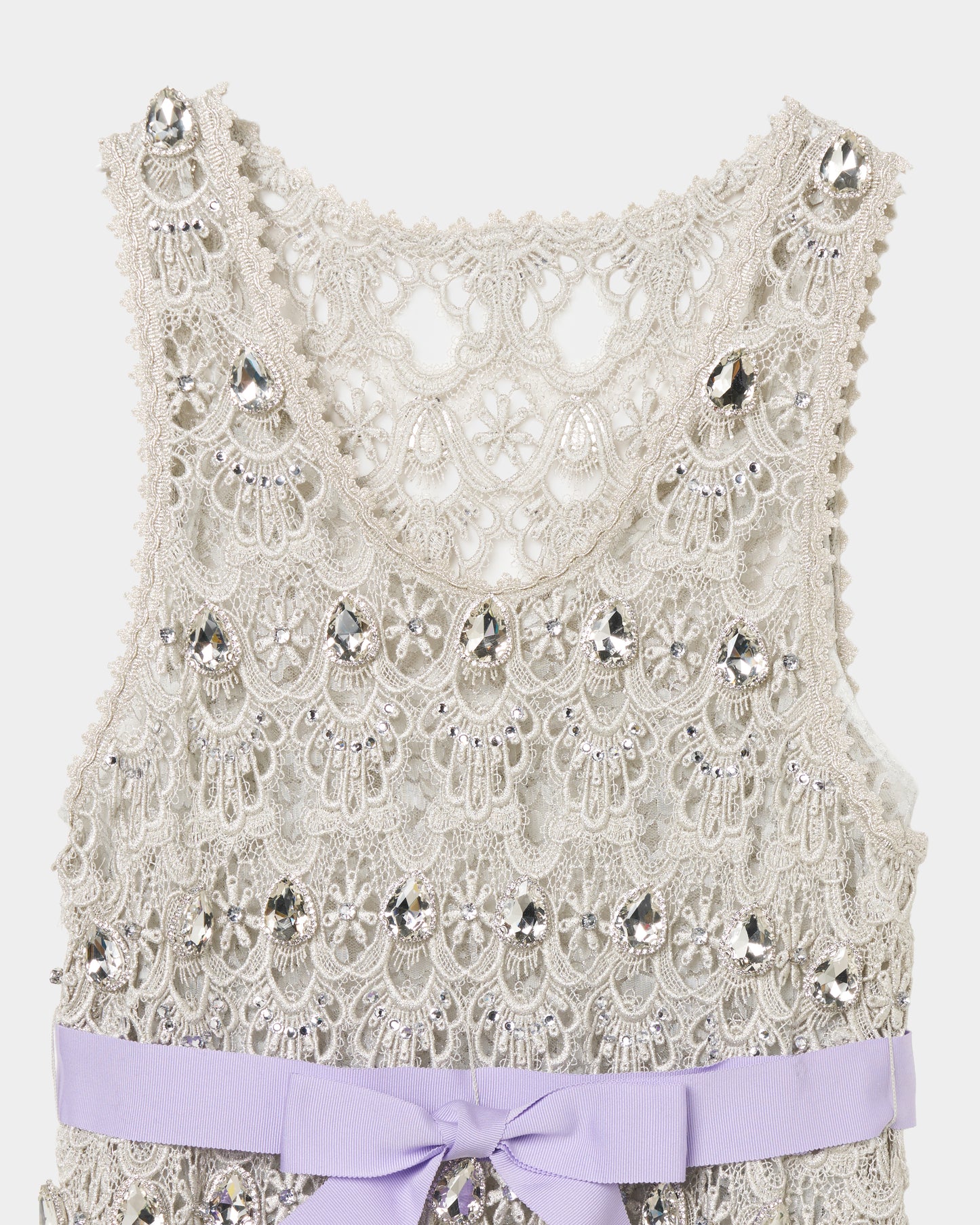 silver lace bijou mini dress【Delivery in September 2026】