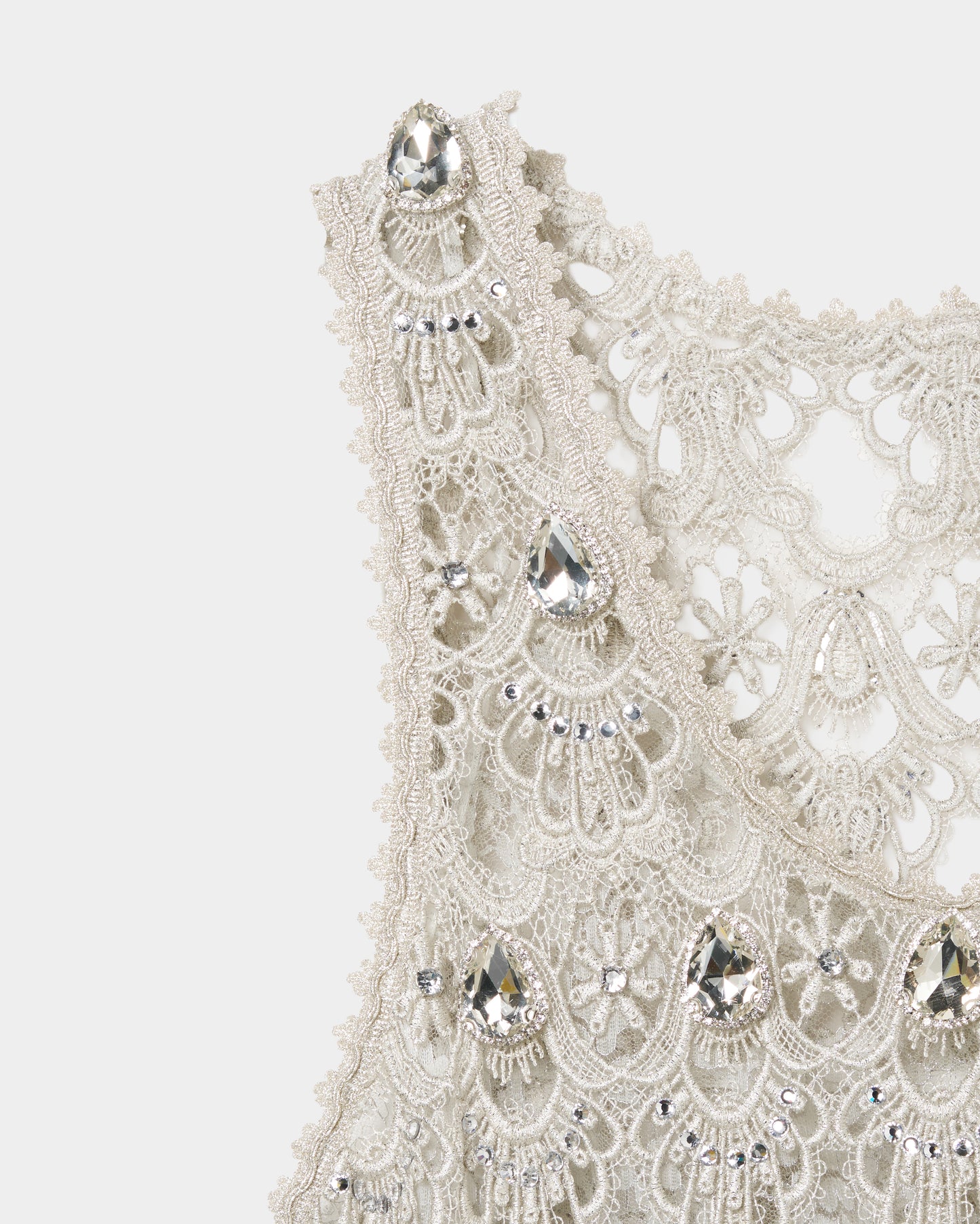 silver lace bijou mini dress【Delivery in September 2026】