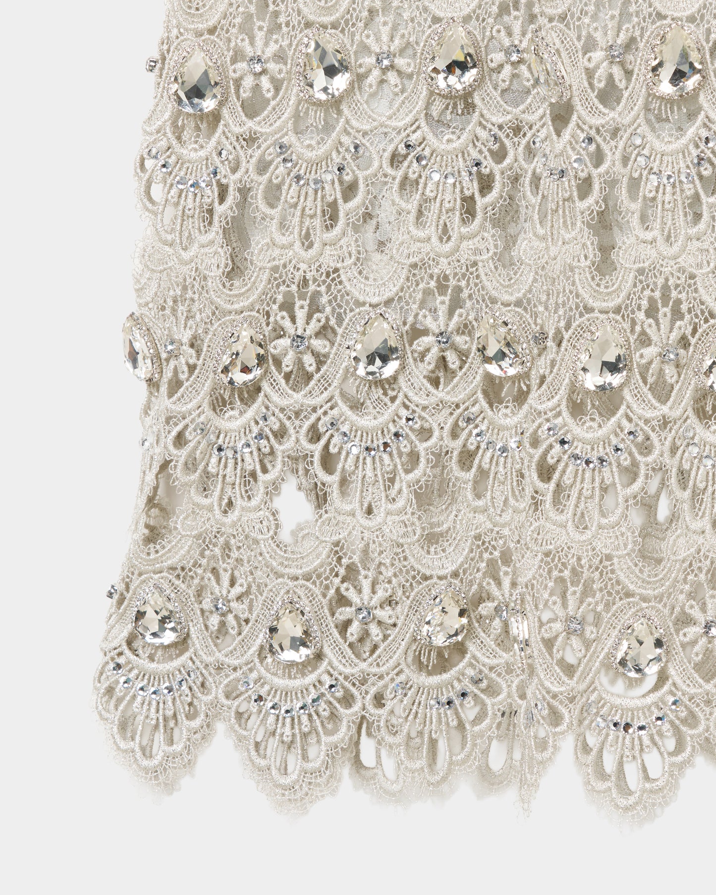 silver lace bijou mini dress【Delivery in September 2026】