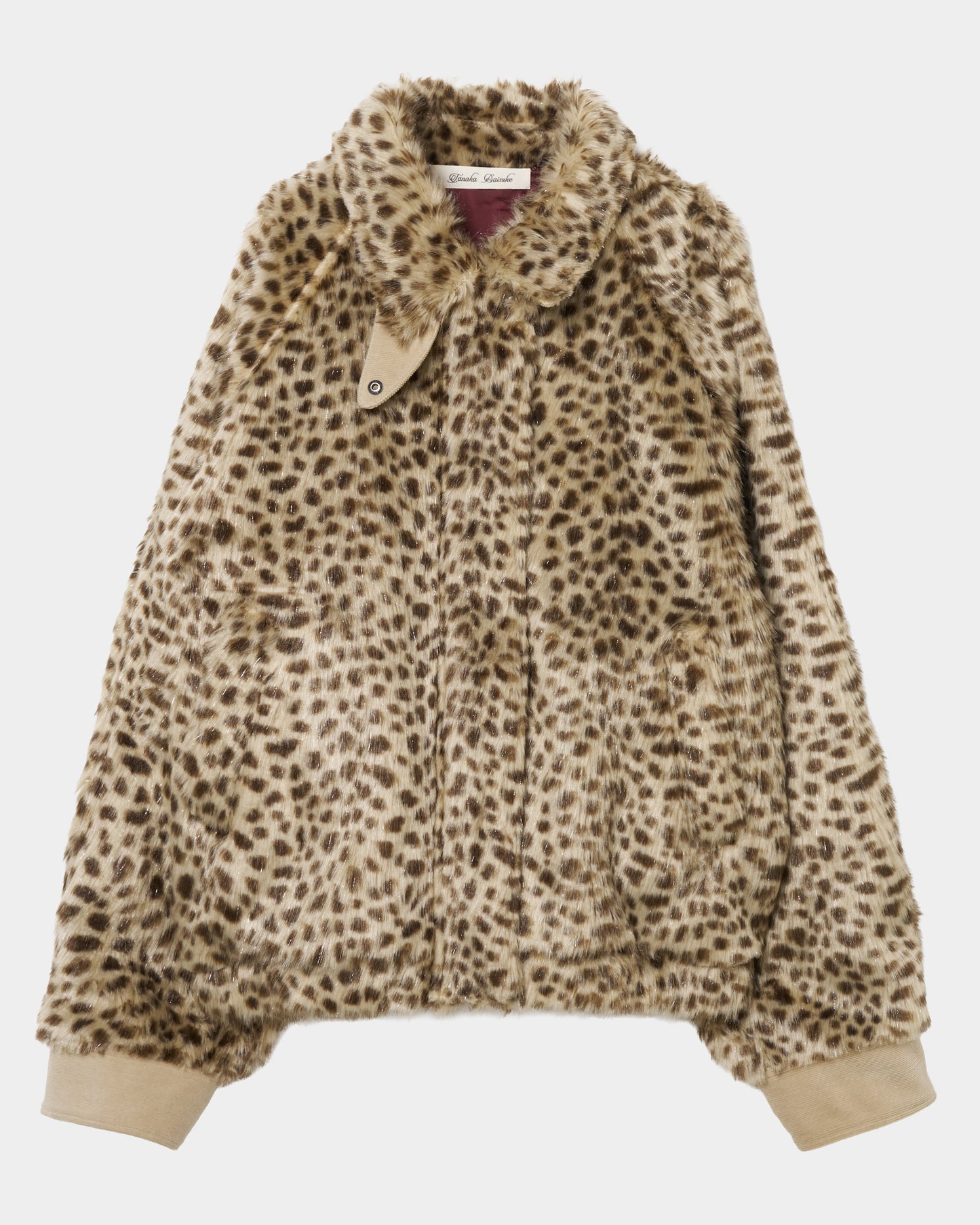 lame leopard fur blouson【Delivery in September 2026】
