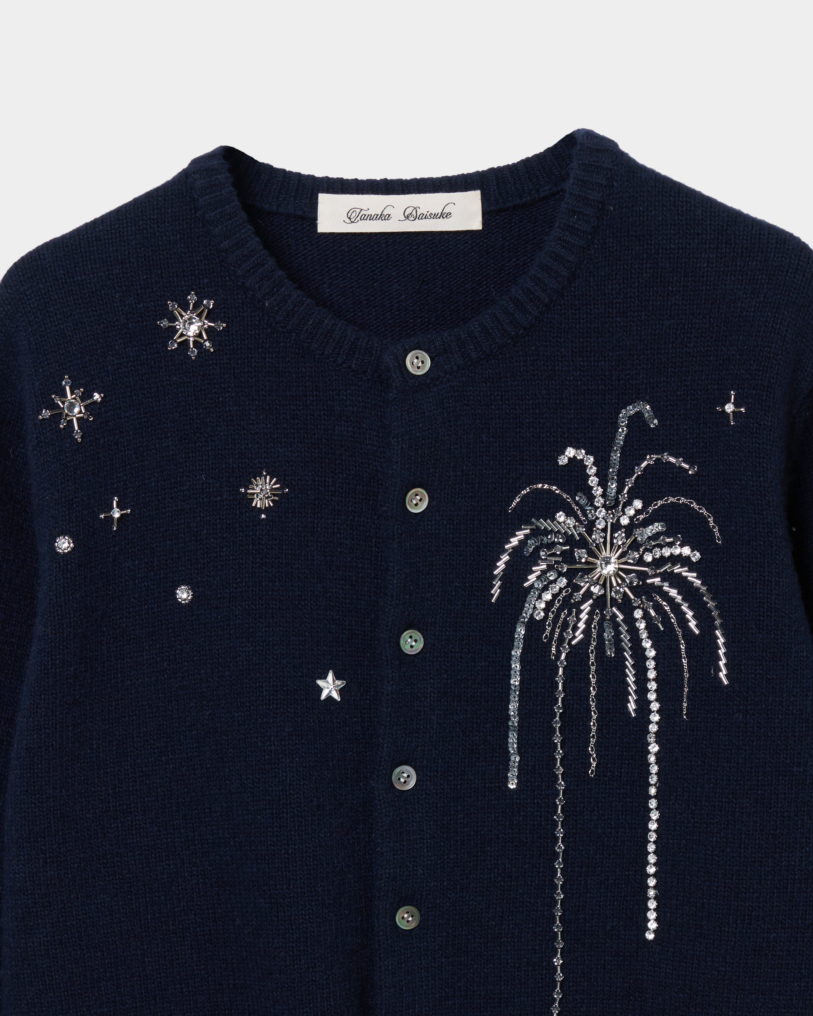 タナカダイスケ|ニット|MIdnight spark embroidery Knit – tanakadaisuke