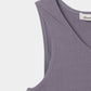 one-side drape gather tank top Mauve Gray【Delivery in June 2026】