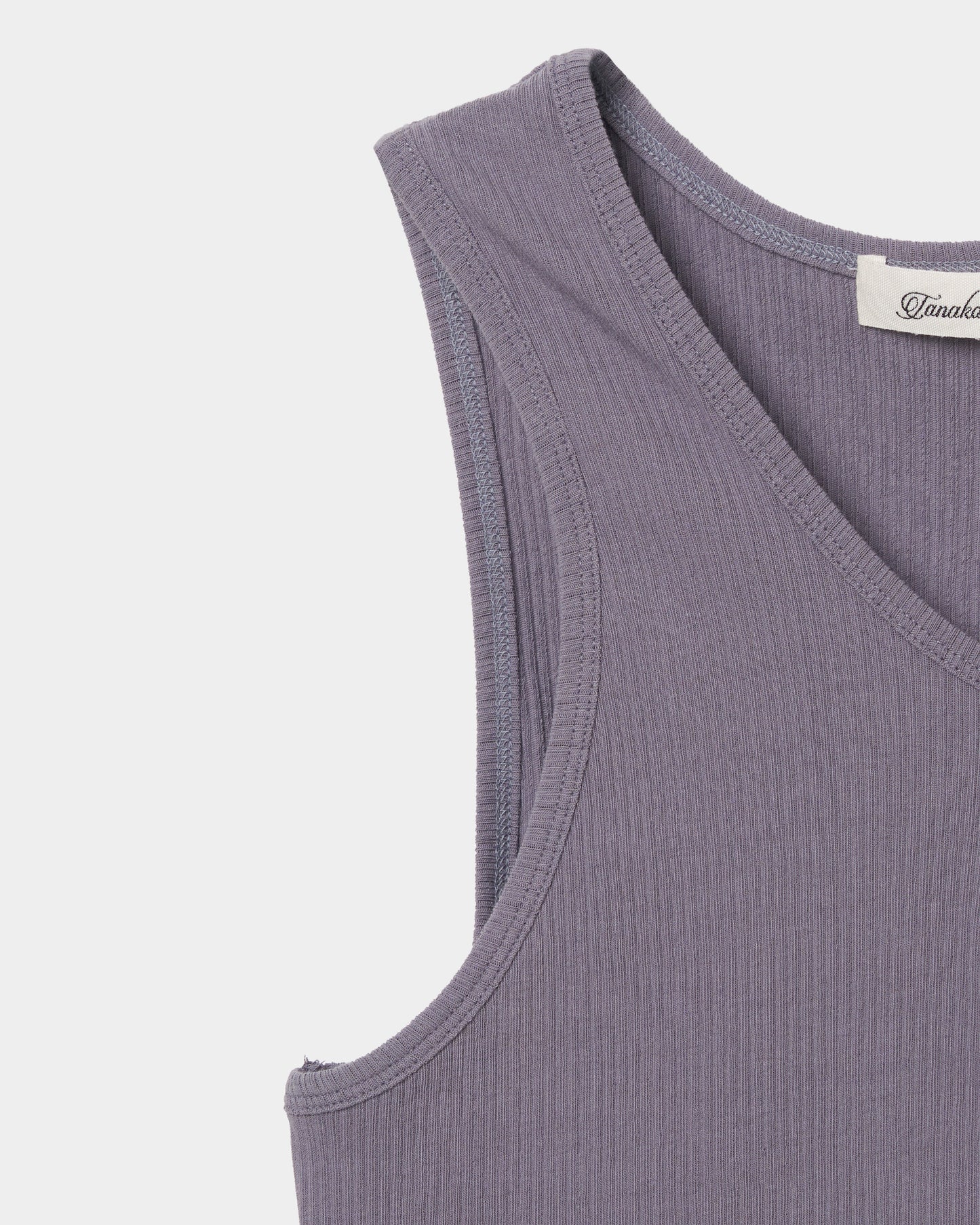 one-side drape gather tank top Mauve Gray【Delivery in June 2026】