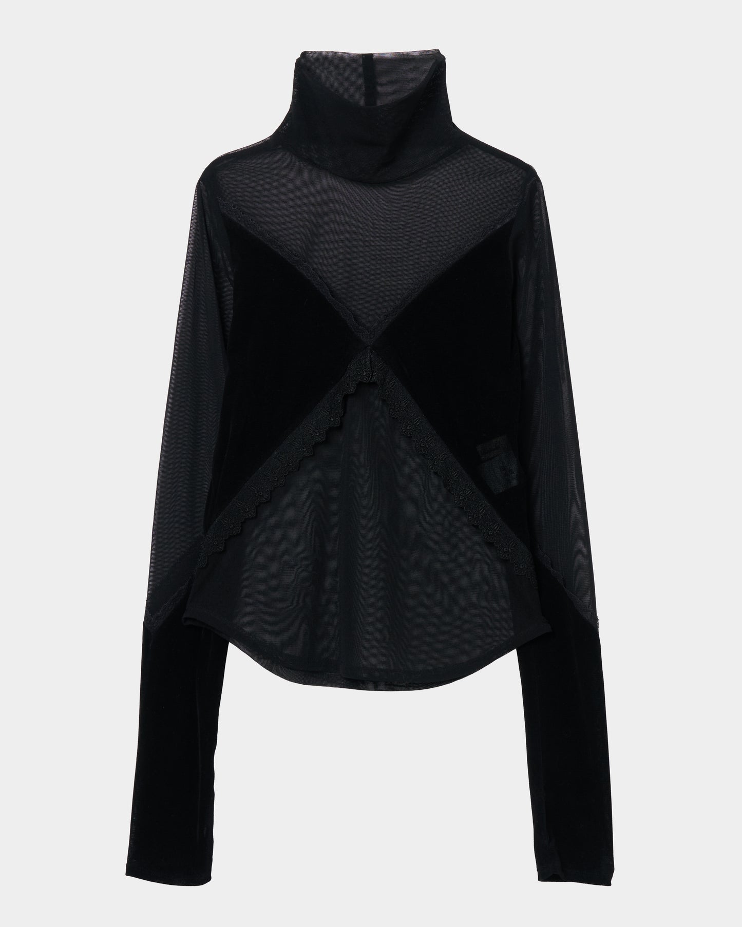 flocky tulle lace cross tops【Delivery in June 2026】