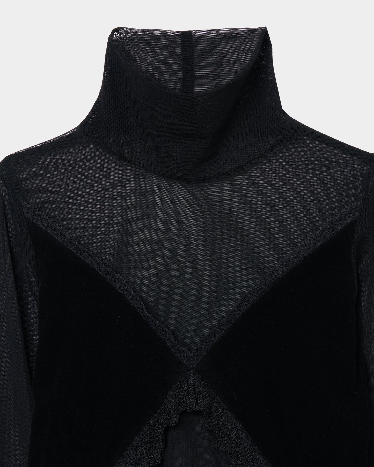 flocky tulle lace cross tops【Delivery in June 2026】