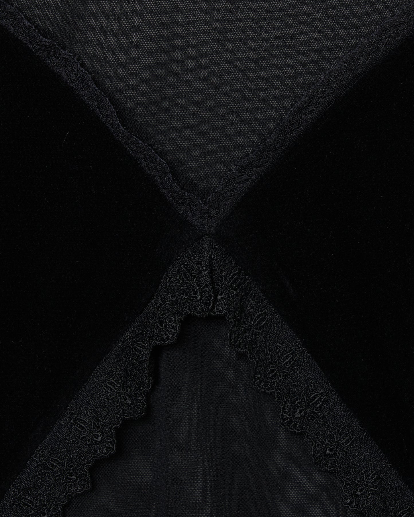 flocky tulle lace cross tops【Delivery in June 2026】