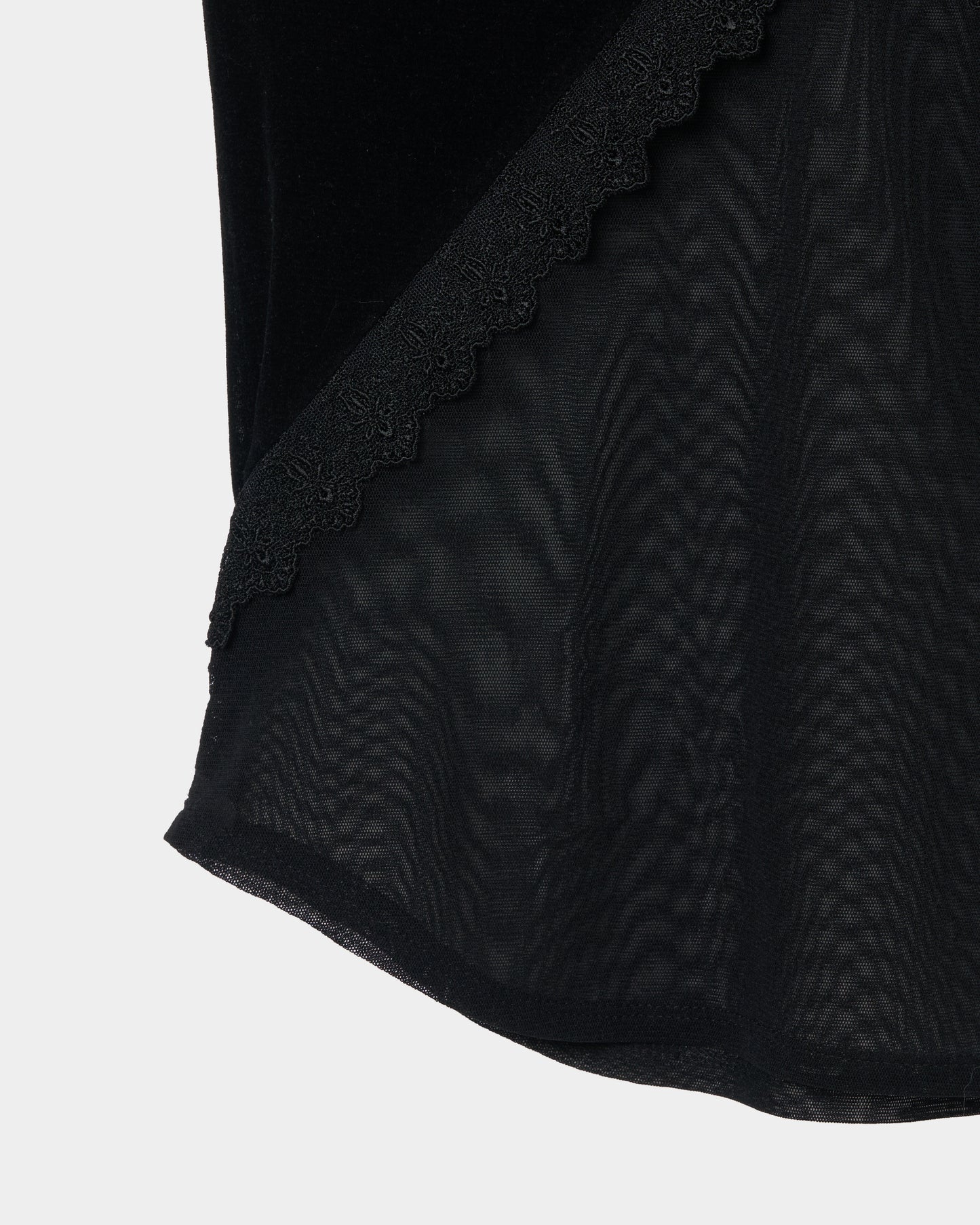 flocky tulle lace cross tops【Delivery in June 2026】