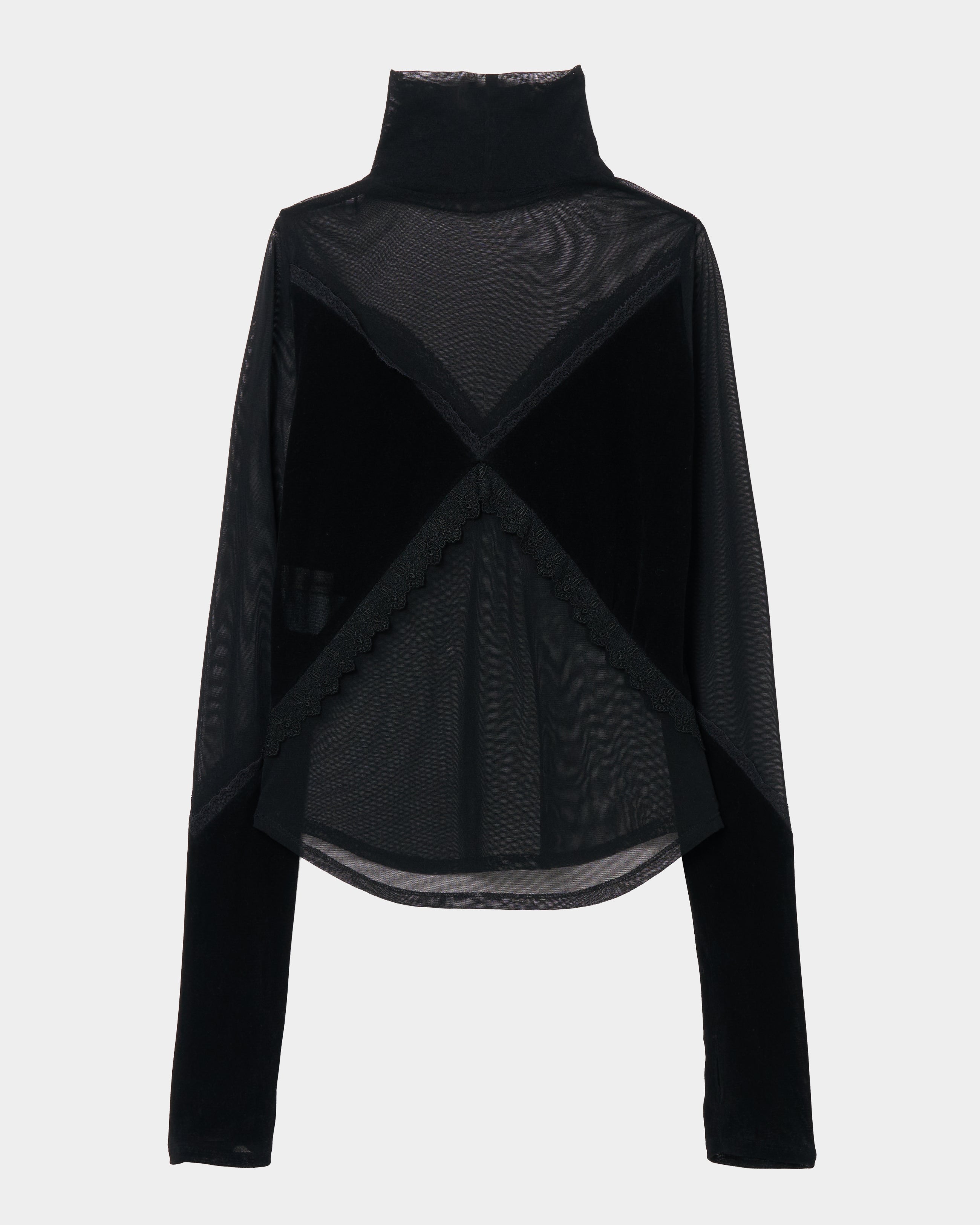 タナカダイスケ|カットソー|flocky tulle lace cross tops – tanakadaisuke