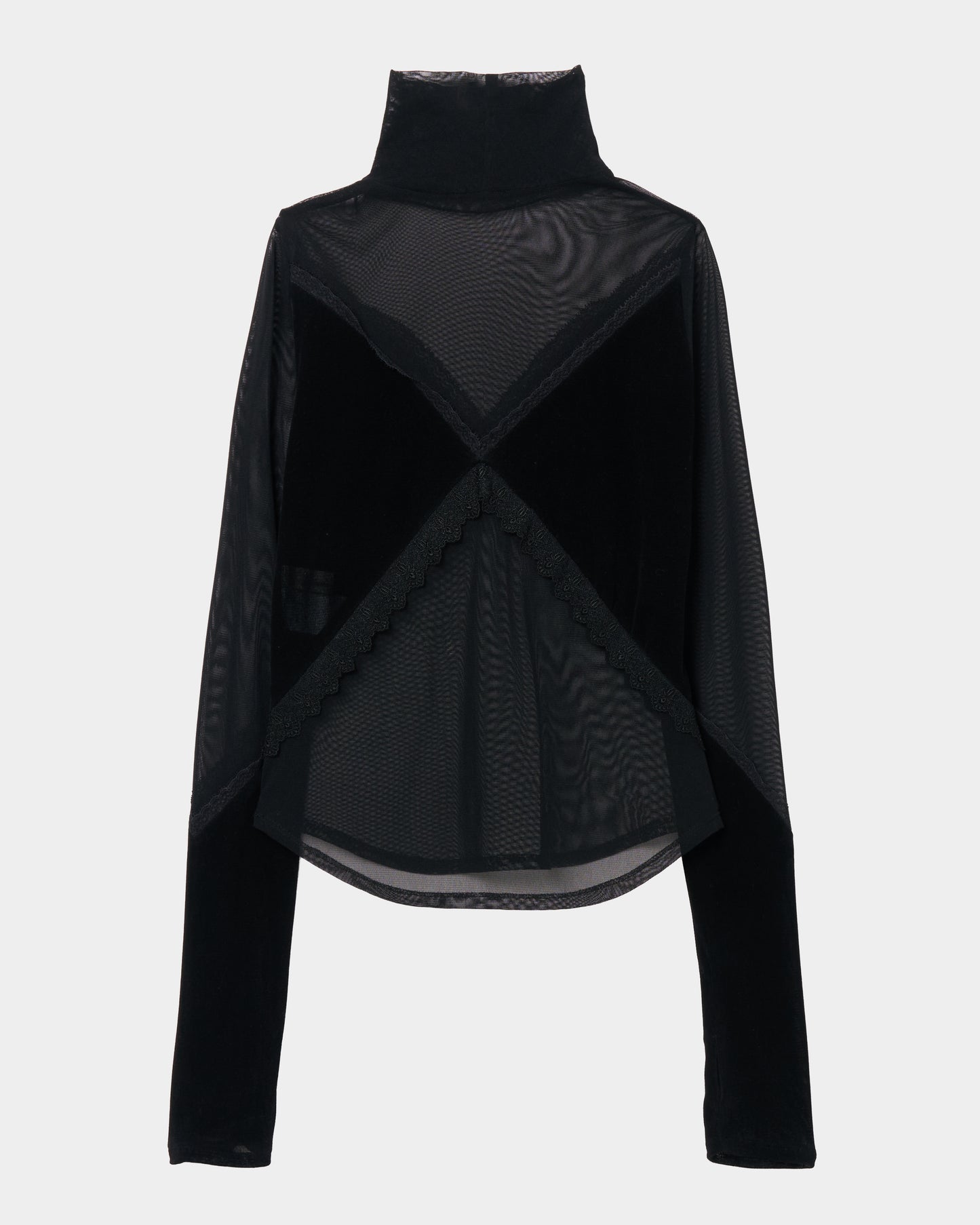 flocky tulle lace cross tops【Delivery in June 2026】