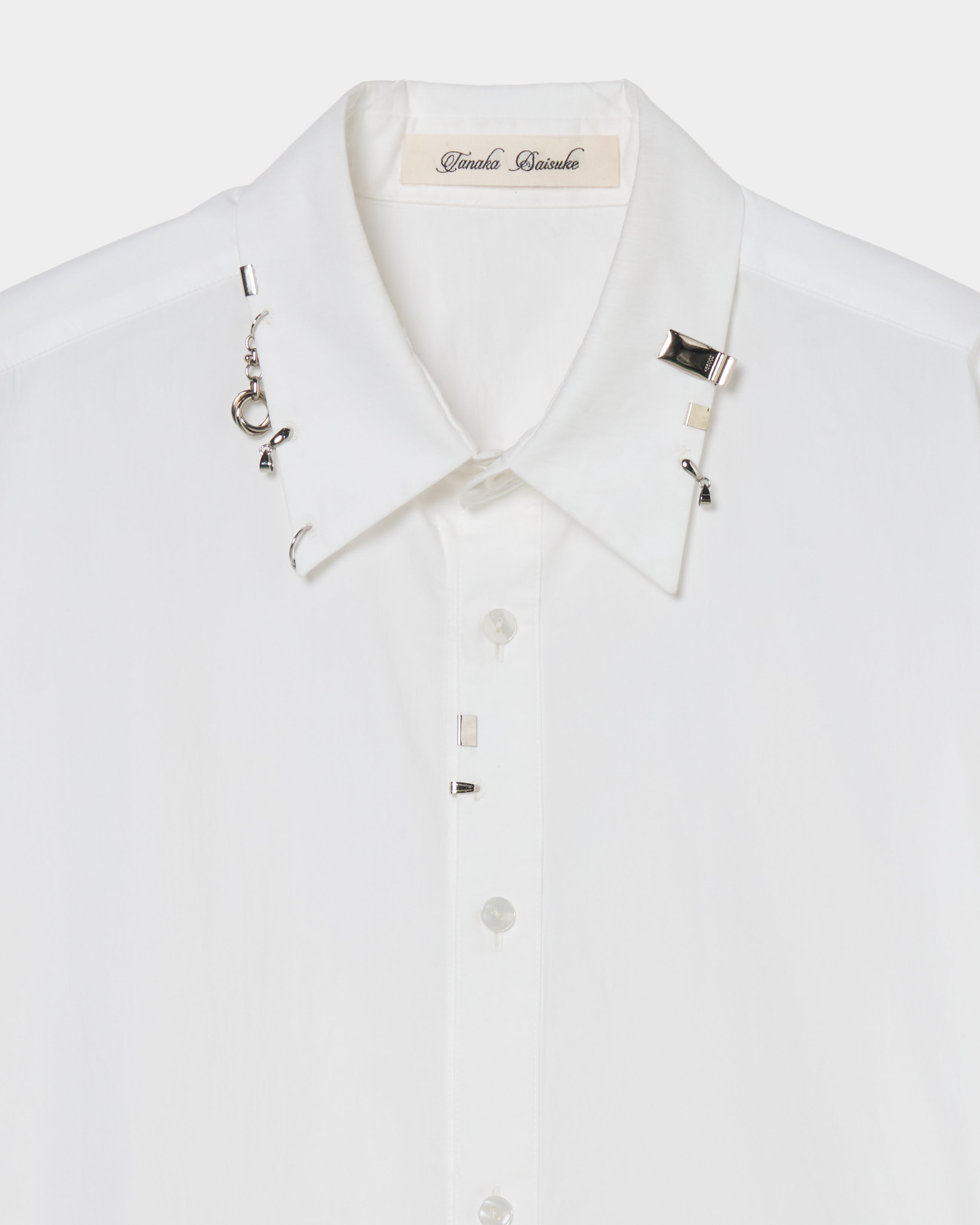 タナカダイスケ|シャツ|body piercing shirt White – tanakadaisuke