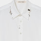 body piercing shirt White【Delivery in July 2026】