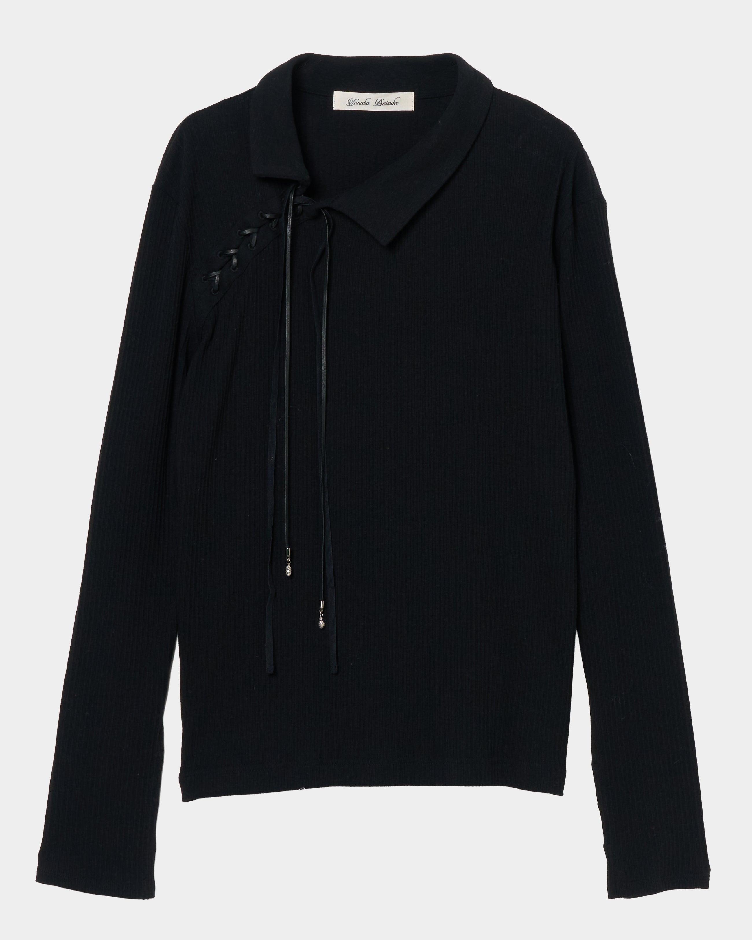タナカダイスケ|カットソー|double ribbon lace up riv tops