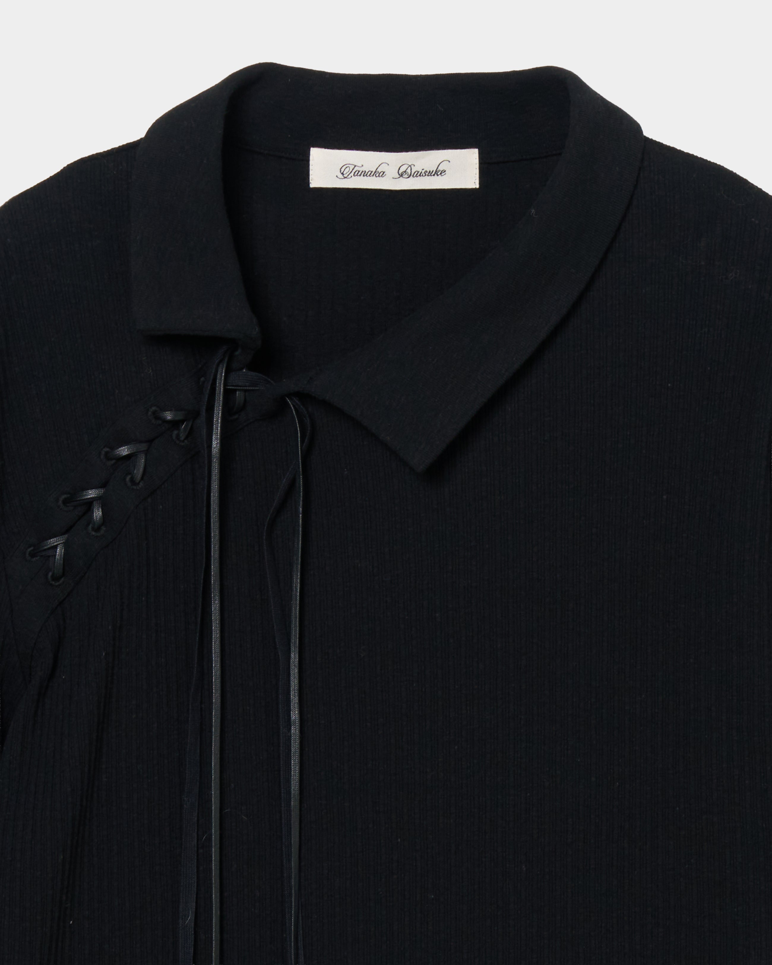 タナカダイスケ|カットソー|double ribbon lace up riv tops