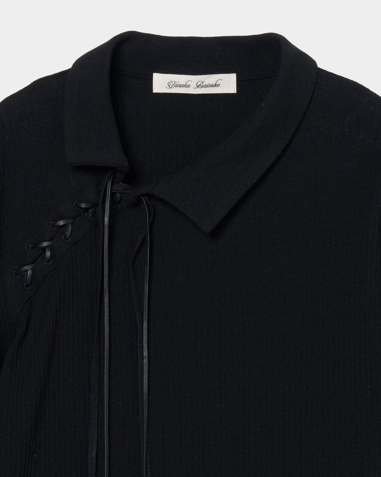 double ribbon lace up riv tops Black【Delivery in June 2026】