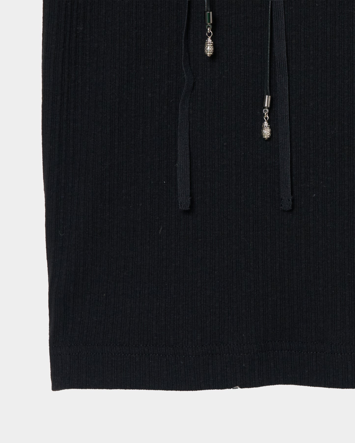 double ribbon lace up riv tops Black【Delivery in June 2026】