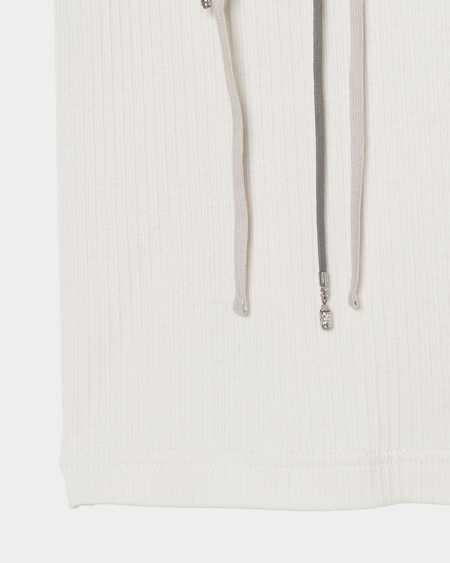 double ribbon lace up riv tops Stone white【Delivery in June 2026】