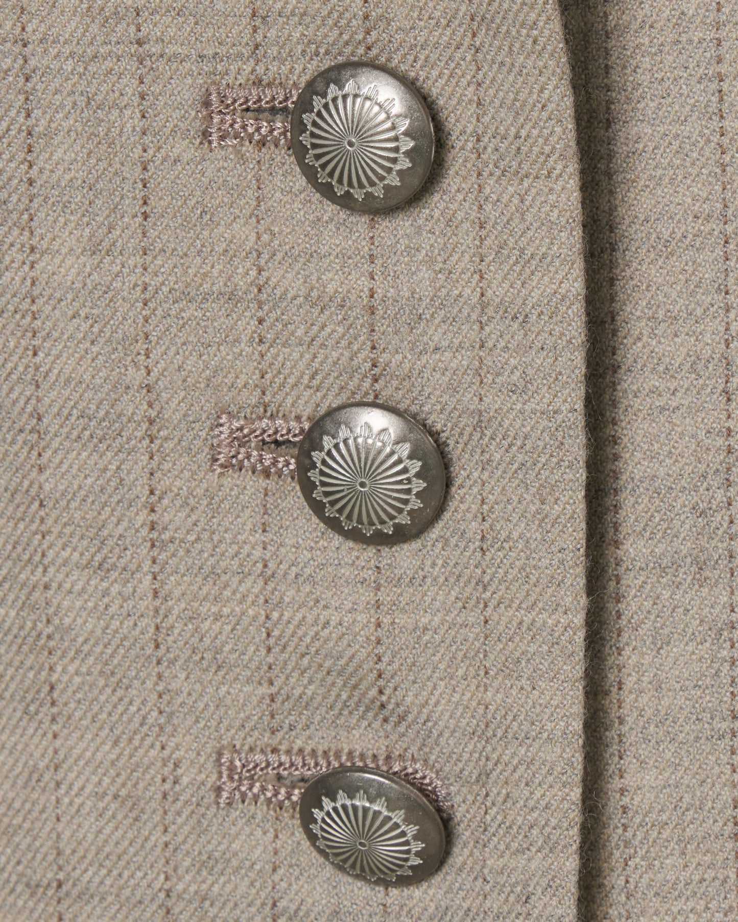 metal embroidery stripe wool jacket Greige【Delivery in July 2026】