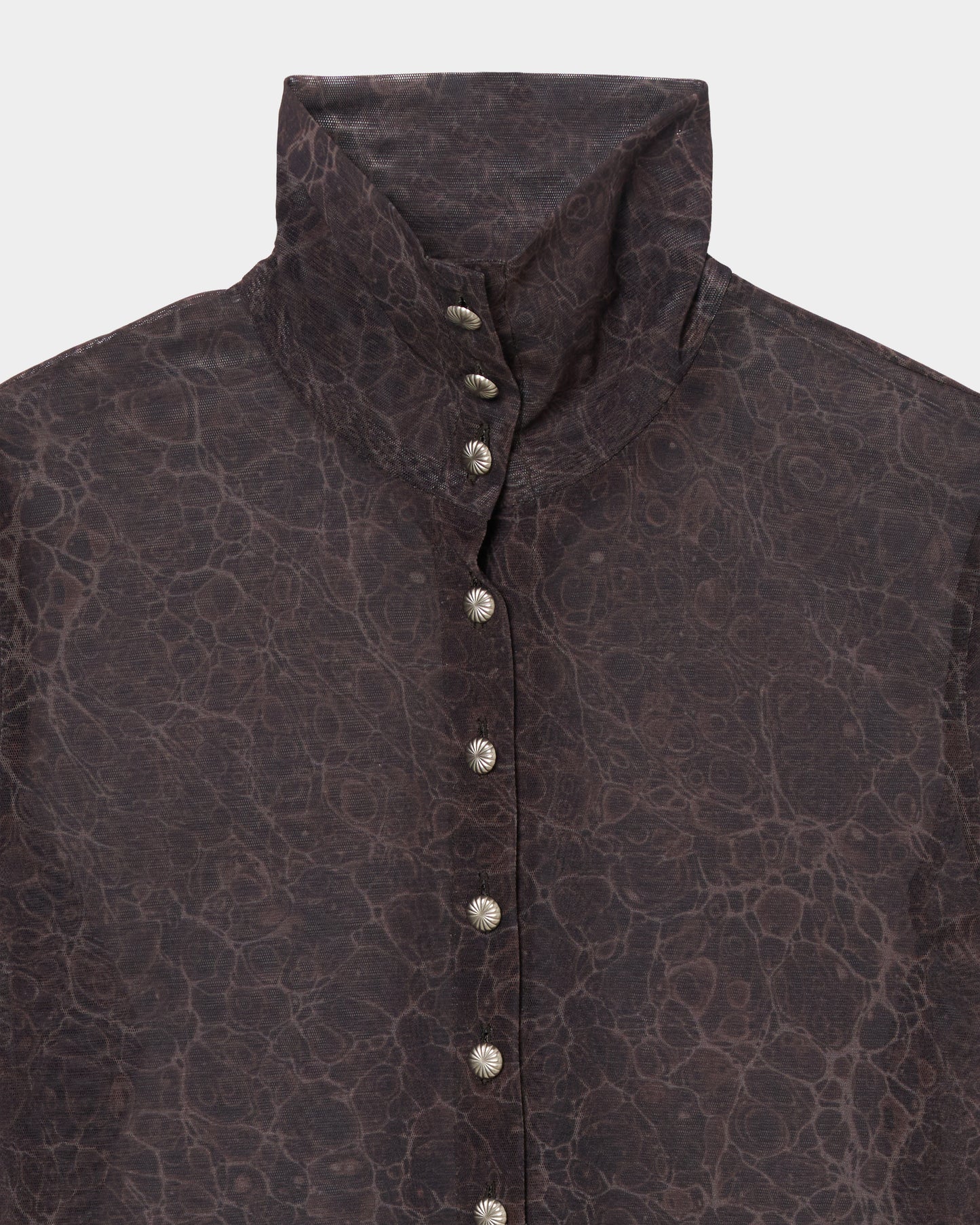 meteorite print tulle 2way tops Brown【Delivery in August 2026】