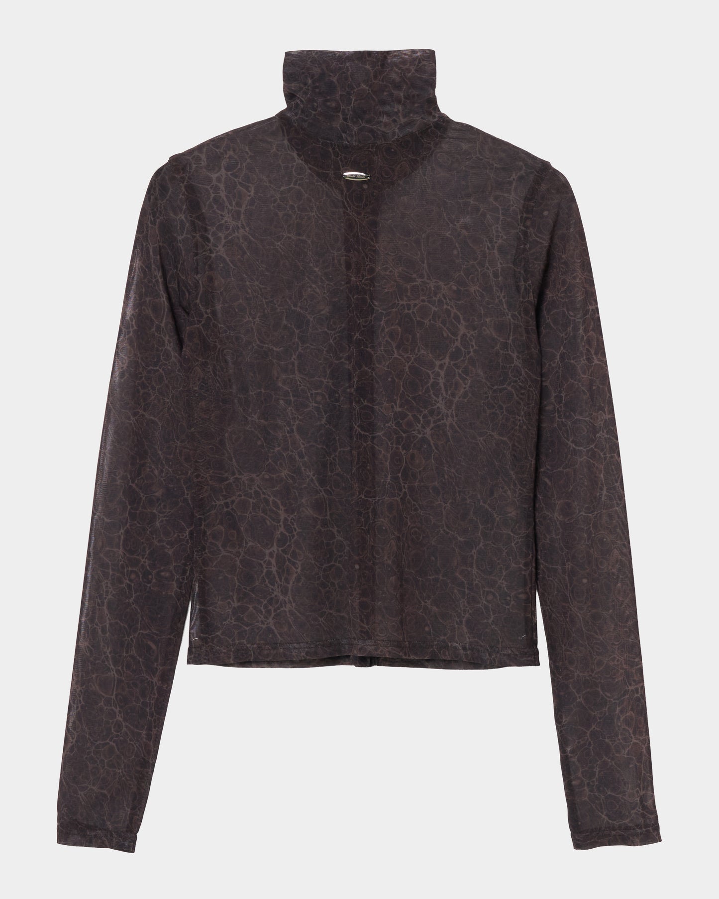 meteorite print tulle 2way tops Brown【Delivery in August 2026】