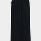 metal buckle stripe wool wrap skirt Black【Delivery in July 2026】