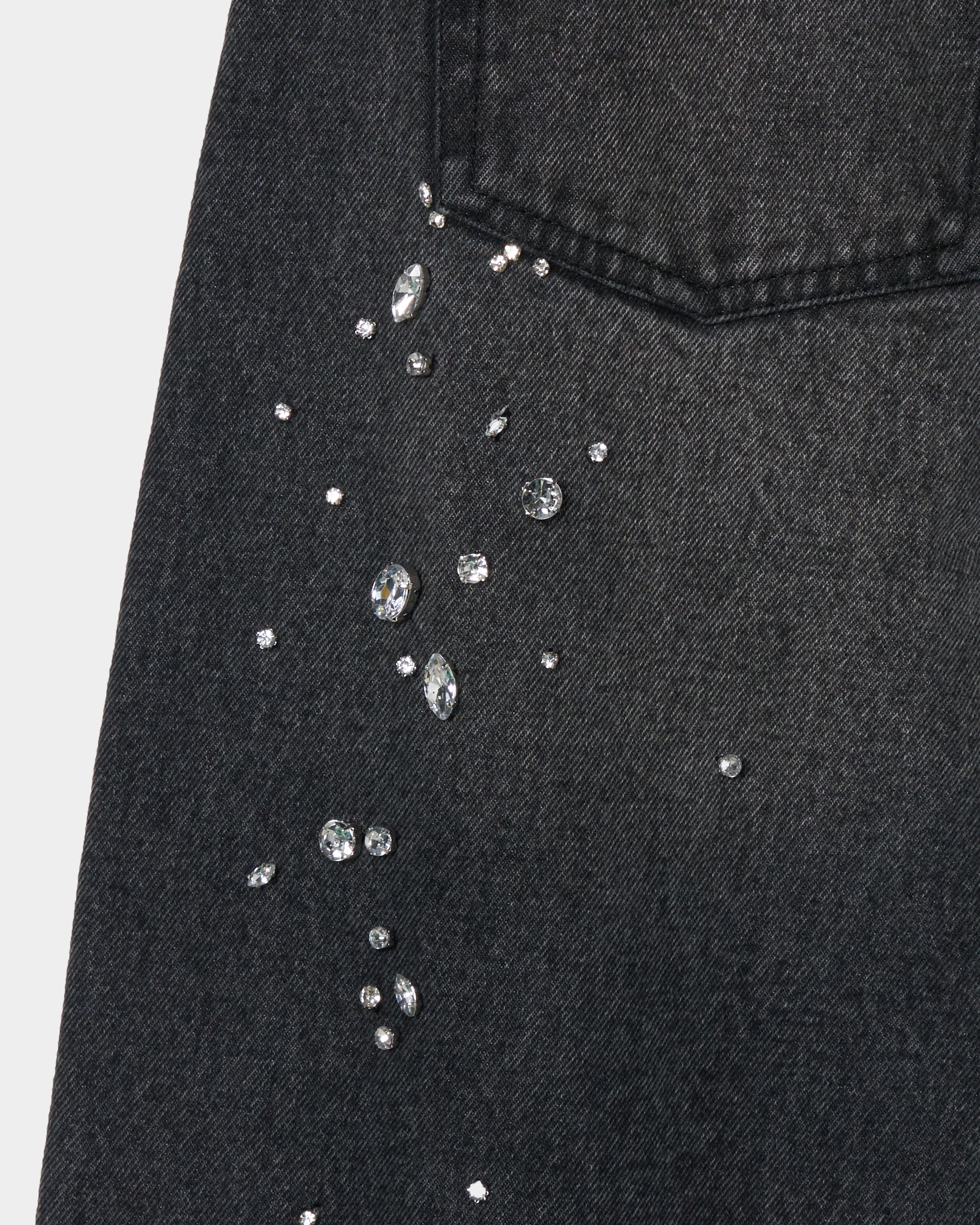 falling stars denim pants Black【Delivery in February 2027