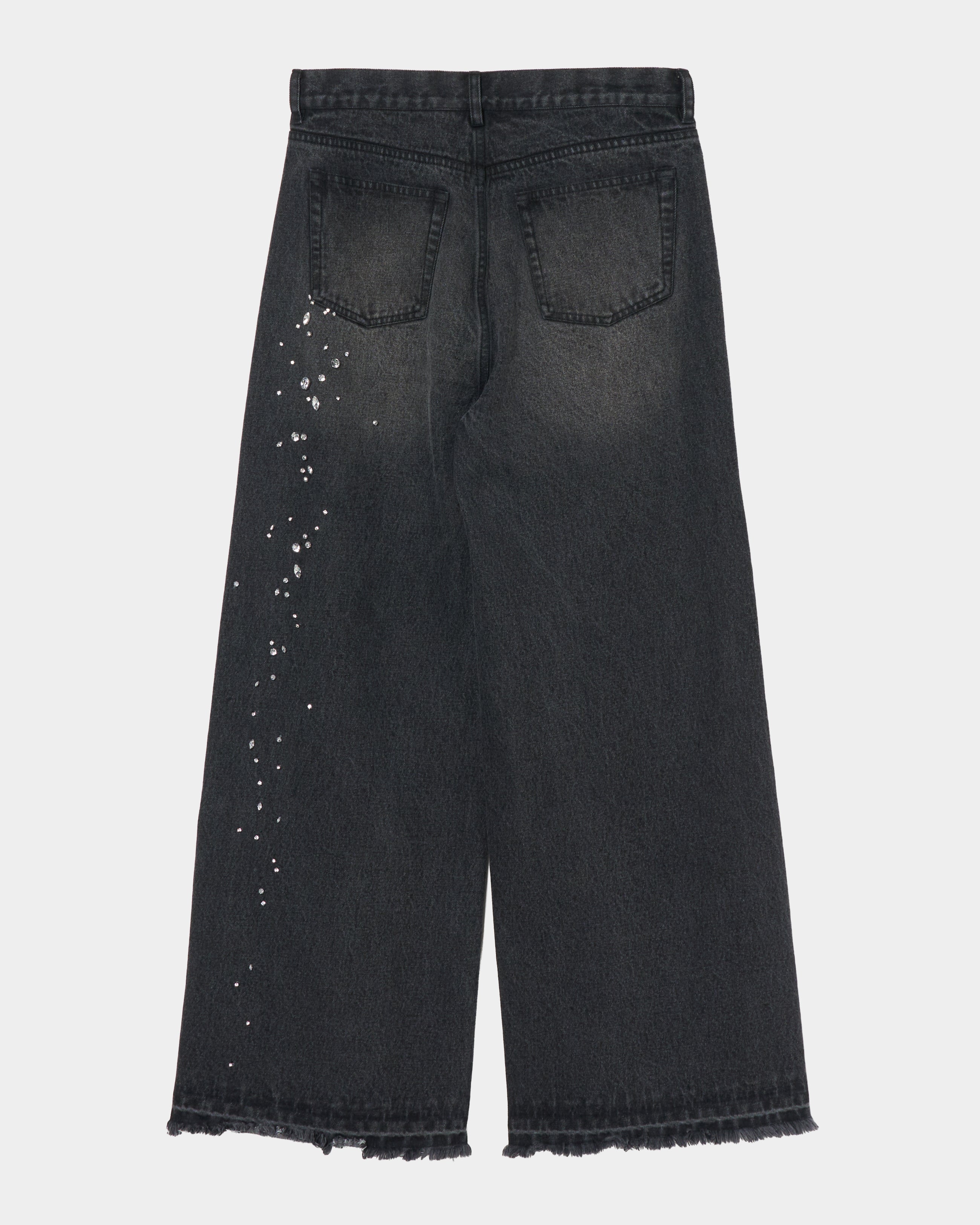 falling stars denim pants Black【Delivery in September 2026