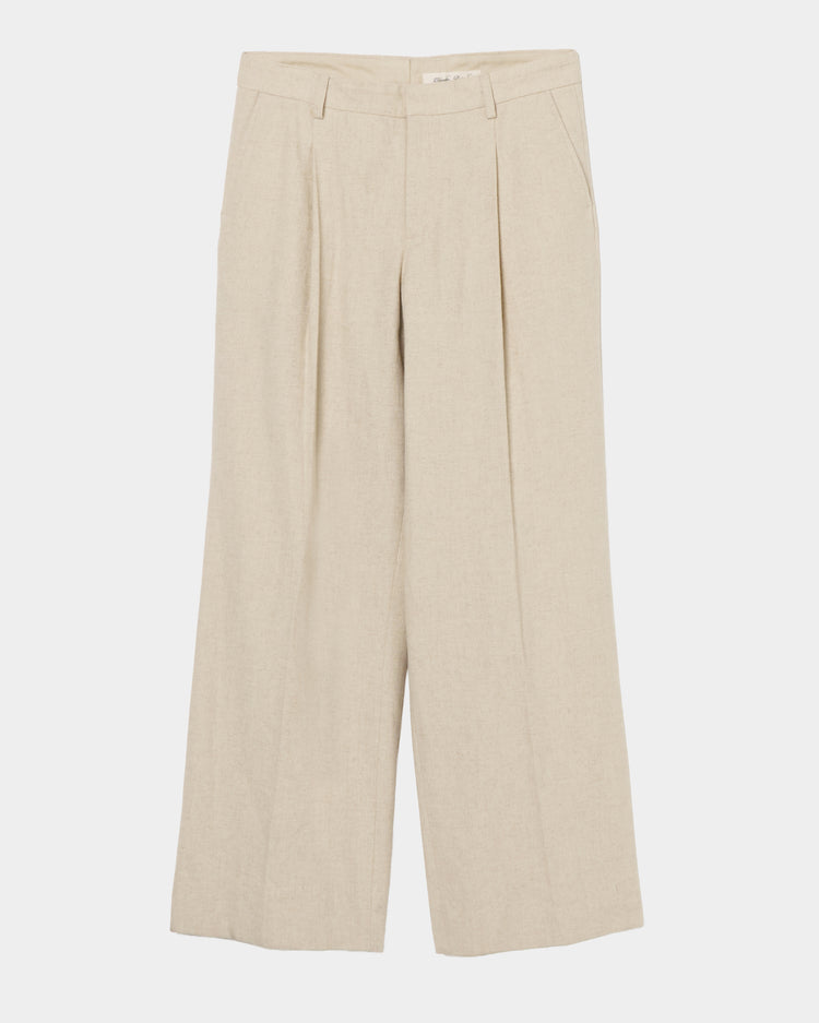 wool linen straight pants【Delivery in August 2026】