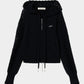 mohair lace knit hoodie Black【Delivery in August 2026】
