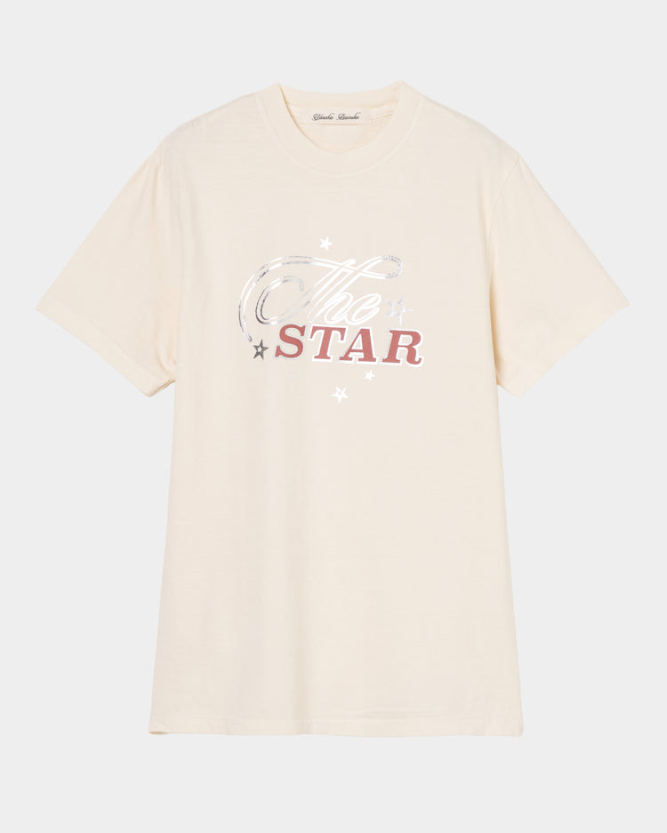 The star T-shirt White【stock】