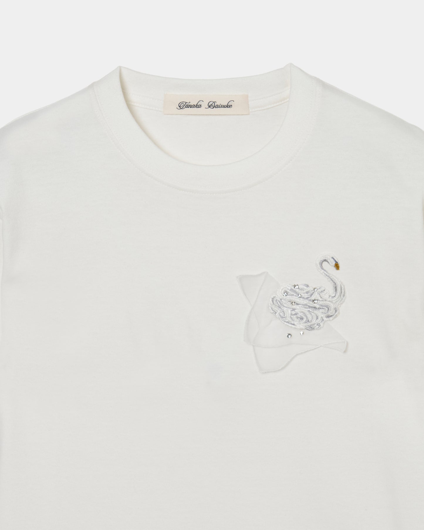 Meringue swan T-shirt White【Delivery in June 2026】