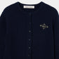 LOVE metal bolts cardigan Navy【Delivery in September 2026】