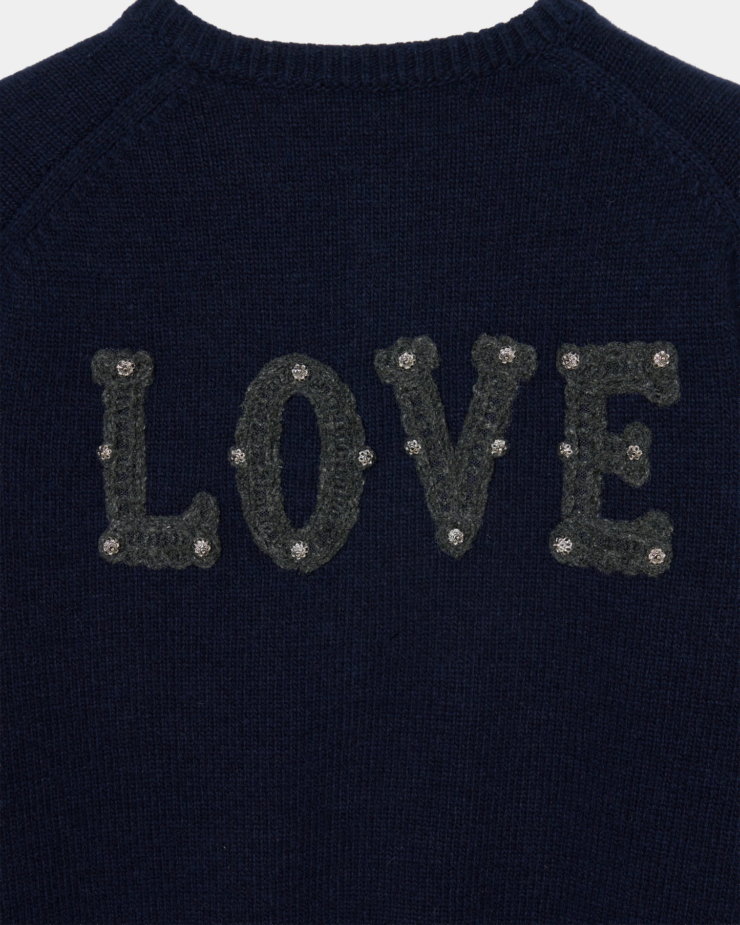 LOVE metal bolts cardigan Navy【Delivery in September 2026】