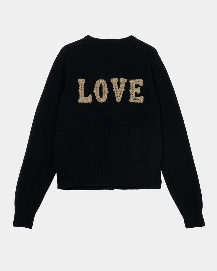 LOVE metal bolts cardigan Black【Delivery in September 2026】