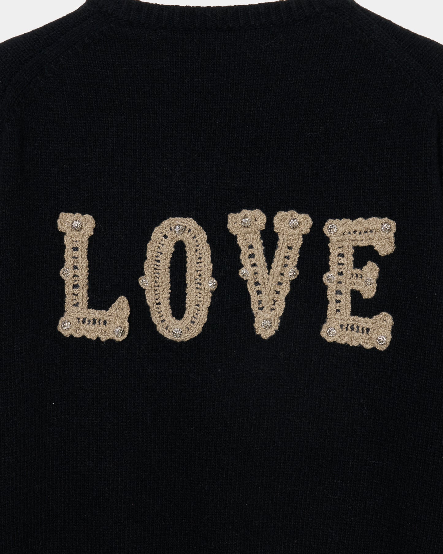 LOVE metal bolts cardigan Black【Delivery in September 2026】