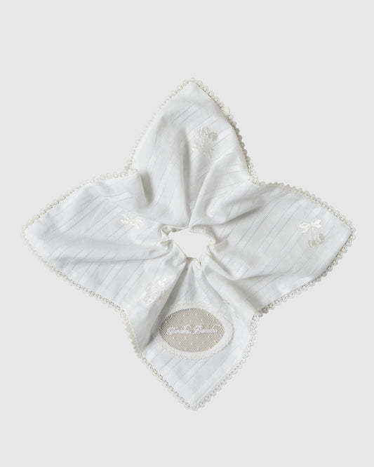 cherry embroidery chou chou White × White【Delivery in September 2026】