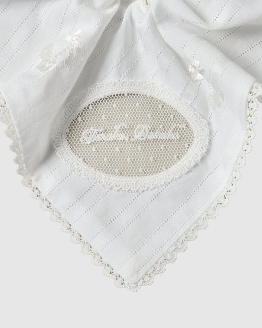 cherry embroidery chou chou White × White【Delivery in September 2026】