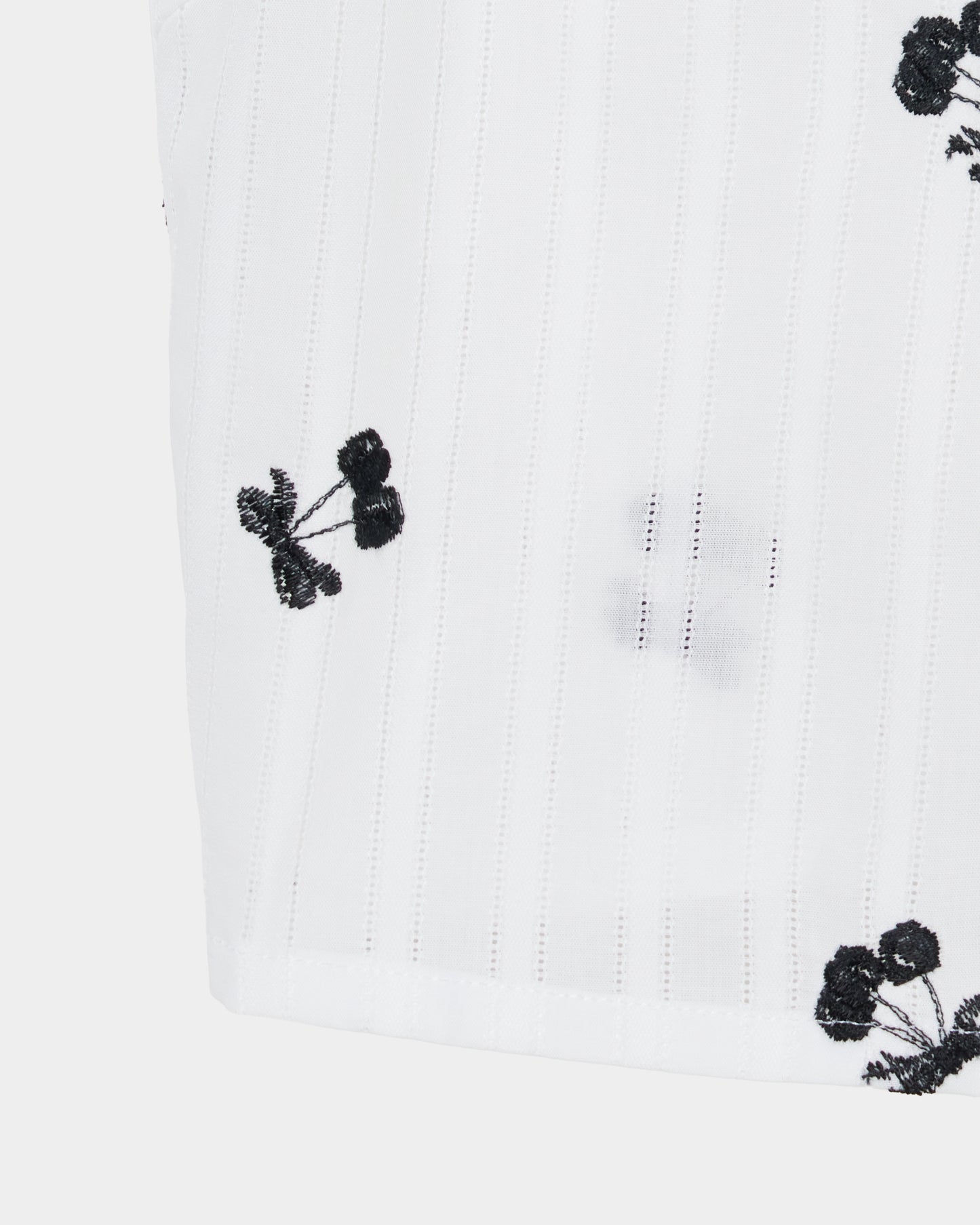 cherry embroidery half sleeve shirt White【Delivery in September 2026】