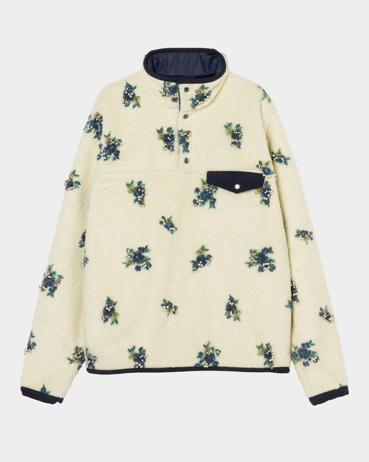 petit floral pattern boa pullover Cream【Delivery in September 2026】